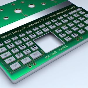 PCB Membrane Switch with Pocket Design and Inserts ≤100mA
