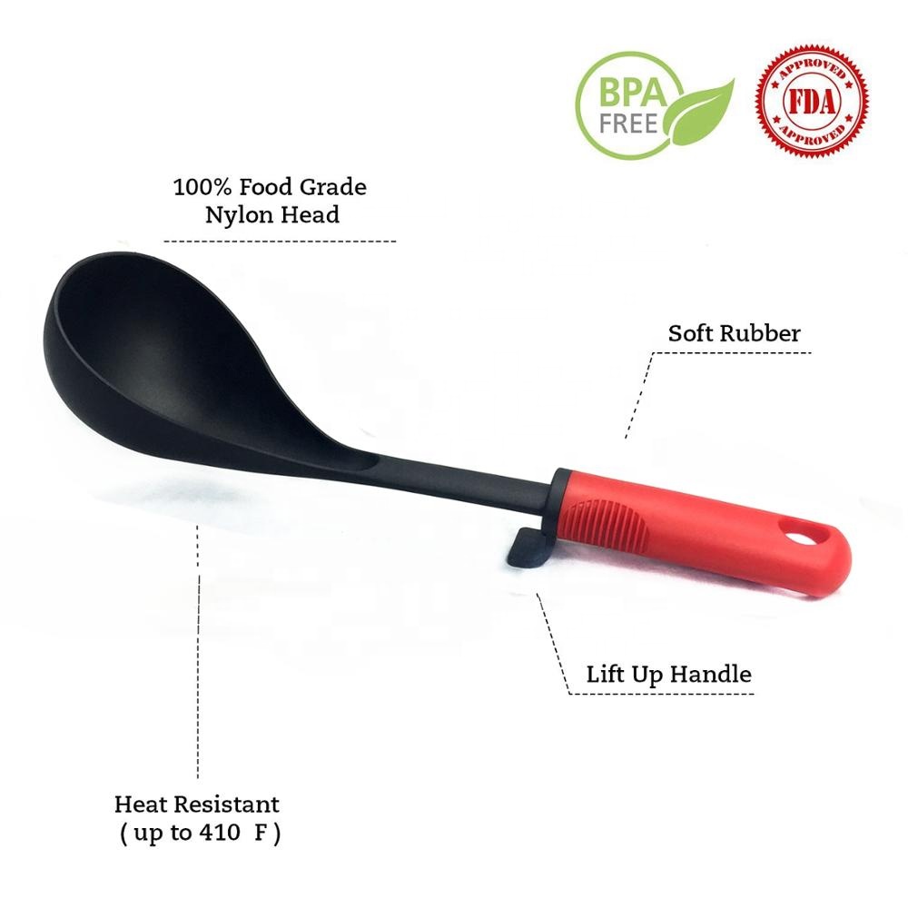 Sustainable Kitchen Cooking Utensil Set with Rotating Stand and TPR PP Handle Material
