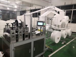 China Semi Automatic Face Mask Production Line , Nonwoven Disposable Face Making Machine factory