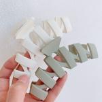 Matte Plastic Hair Accessories Claw Clips Solid Color Wavy Gripping Heat