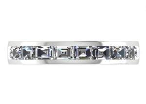 China EM Cut Round White Gold Engagement Rings , 18k White Gold And Diamond Ring 3.0×2.3mm factory
