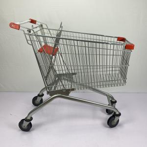 China European Style Customized Grocery Shopping Trolley 150L Metal Supermarket Trolley Powder Coating factory