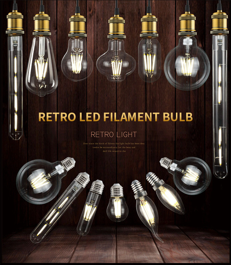 LED bulb retro tungsten bulb E27 screw st64 antique bulb
