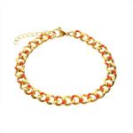 Punk Style Enamel Color Stainless Steel Charm Bracelets 18K Gold Plated