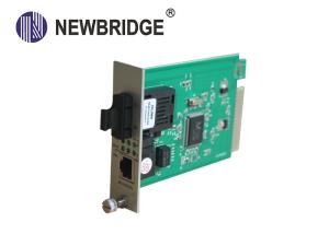 China 10M / 100M Card Type Fiber Media Converter Single Mode 1310nm 0 - 20km SC Port factory