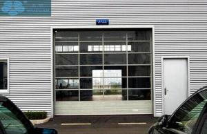 China 3m Height Glass Panel Garage Doors factory