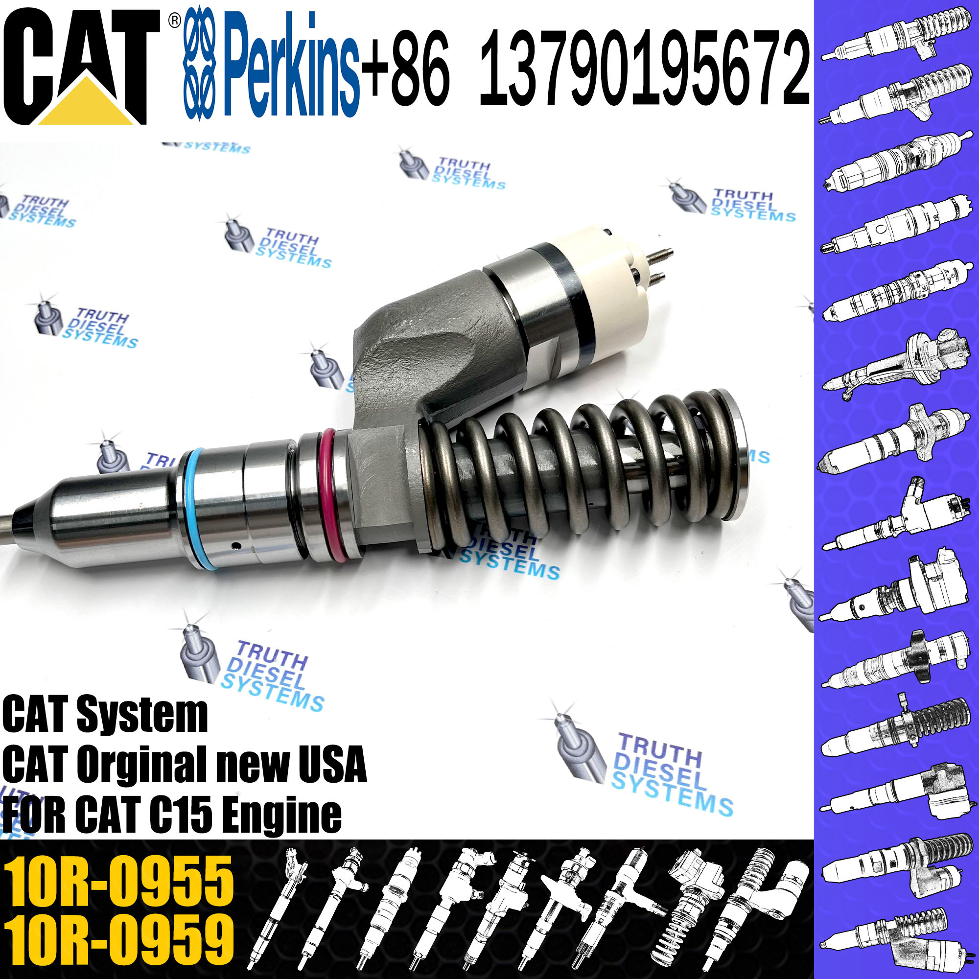 Common Rail Injector 10R-0724 235-1403 10R-0955 295-9085 211-3028 For C-A-T Caterpillar Excavator Engine