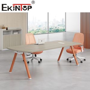 Modern Custom Wood Conference Table Include Integrated Audiovisual Systems