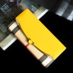 Ms. leather wallet plaid wallet new European and American fashion patent leather