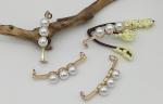 Wear Belt Simple Style Shoe Zinc Alloy Ladies Shoe Clips With Pearl Size 45*7cm