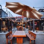 Solid Wood Round Parasol Sun Umbrellas for Outdoor Camping Cafe Patio Garden