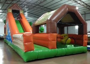 China Large Children / Adult Inflatable Fun City 12 X 5 X 5.25m Fire Resistance Customized factory