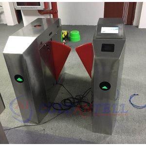 304 Stainless Steel Flap Turnstile with Brushed Motor and LED Light Color