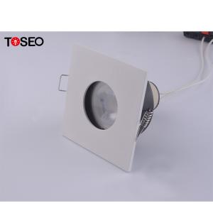 China Recessed 84mm Waterproof IP65 Downlight Sand White For Shower Room factory