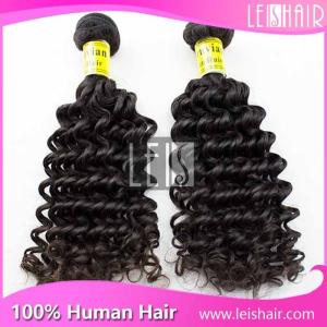 China untreated virgin peruvian curly hair weaving factory