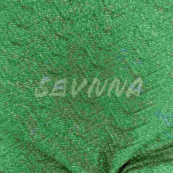 Recycled Fiber Activewear Knit Fabric 77%Recycled Nylon 6%Silver Metallic 17