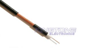 China 18AWG BC Conductor RG6 / U CCTV Coaxial Cable with 95% BC Braid CM Rated PVC factory