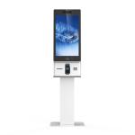 Touch Screen Floor Stand Food Self Ordering Kiosk For Restaurants