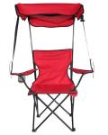 Oversized Camping Chair with Shade Canopy, Folding Lawn Chairs Cup Holders,