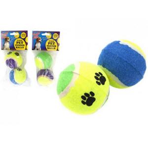 China Pack Of 2 Dog Tennis Balls - Pet 2pc Puppy Animal Pet Toys Fun Durable factory