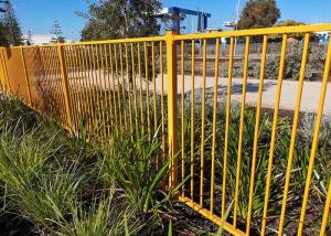 China Flatten Top Powder Coating Tubular Metal Fence factory