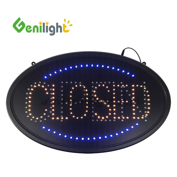 PCB front board High Brightness 58*36cm Oval Shape Acrylic LED Open Closed Sign for Shop