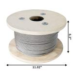 1000fts T316 Stainless Steel Cable Wire Rope 1/8" 3/16" 1/4" 1X19 7X7 7X19 for