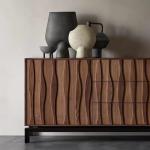 Black Walnut High End Storage Cabinet Dining Sideboard Antique Vintage Style