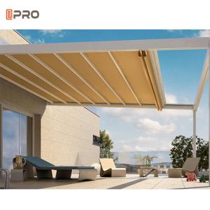 China Restaurant PVC Folding Roof Pergola With Retractable Canopy factory