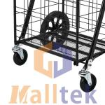 EVA Wheel Steel Folding Supermarket Trolley Cart Q235 Steel For Shopping