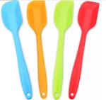 4 Pieces Set Silicone Mold Tools Non Stick Rubber Spatulas With Stainless Steel