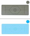 5mm Pu Rubber Yoga Mat Customized Posture Line Natural Rubber Anti Slip and