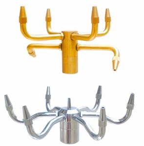 China Brass Chrome Pirouette Fountain Jet Nozzle Fountain Spray Head Pond Fountain Nozzles factory