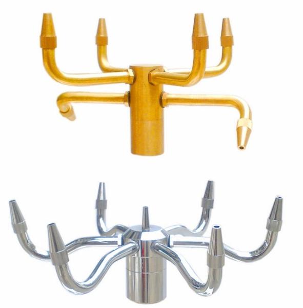Brass Chrome Pirouette Fountain Jet Nozzle Fountain Spray Head Pond Fountain