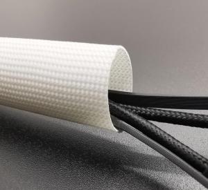 China IATF16949 Fiberglass Heat Proof Cable Sleeve High Temp Braided Sleeving factory