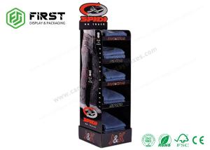China POP Carton Floor Stand Retail Foldable Corrugated Cardboard Display Rack Custom Logo Printing factory