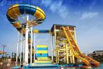 Outdside Giant Boomerang Fiberglass Water Slide For 6 Person , Water Park Tower
