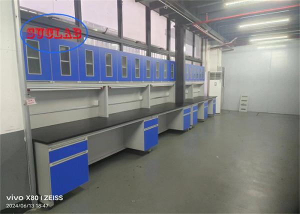 Chemical Resistant Steel Wood Chemistry Lab Workbench Laboratory Workstation