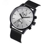 Mens Mesh Strap Black Chronograph Watch
