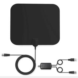 China Indoor Tv Antenna 50 Miles Amplified Hd Digital Adapter with IEC Connector 30g Weight factory
