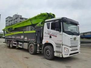 China 37 Meter FAW Used Concrete Pump Truck Boom 2018Year White Green factory