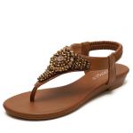 BS119 Sandals Female Slope Heel New Summer Flip Flops Rhinestone Fairy Style