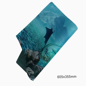 Soft Rubber Playmat Custom Printed 605x355mm Art Play Mat SGS