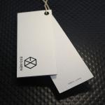 Debossed Logo 350g Kraft Paper Custom Hang Tags With String