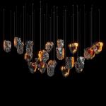 Crystal Volcanic Rocks Large Chandelier Commercial Space Hall Residential Villa