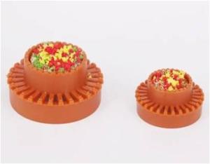 China miniature ABS round flower beds---model scale sculpture,plastic flower pots,model stuffs factory