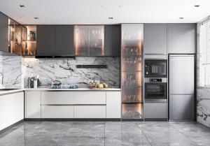 China Complete Modern Kitchen Cabinet Design Aluminum Modern Kitchen Furniture factory