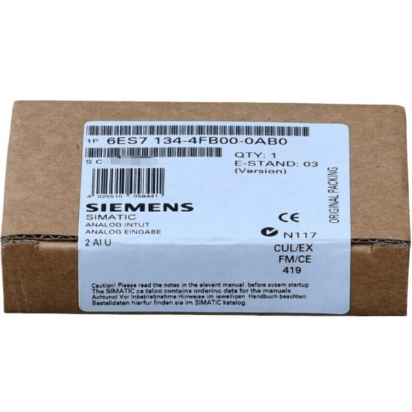 SIEMENS 6ES7134-4FB00-0AB0 SIMATIC DP, ELECTRONIC MODULE FOR ET 200S, 2 AI