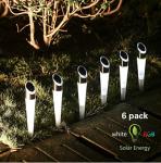 6 Pack Color Changing 1.2V 4pcs LED Solar Garden Stake Lights