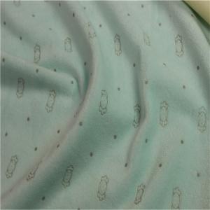 China Comfortable Baby Knit Fabric By The Yard Soft Baby Blanket Fabric factory